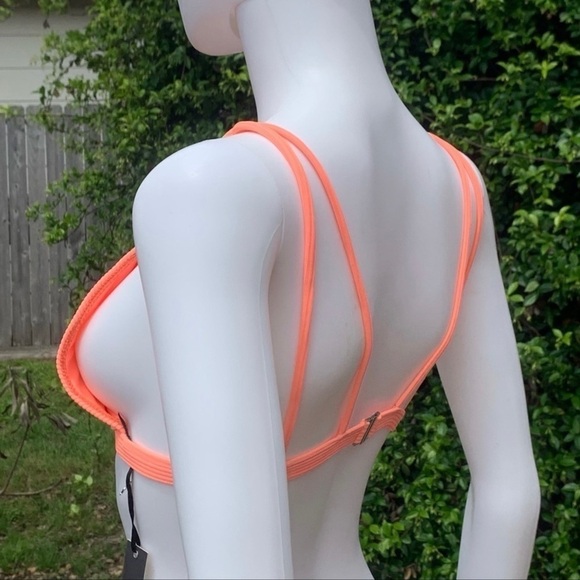 💋NWT Lovers + friends strappy ribbed modest coverage bikini top - Picture 13 of 16